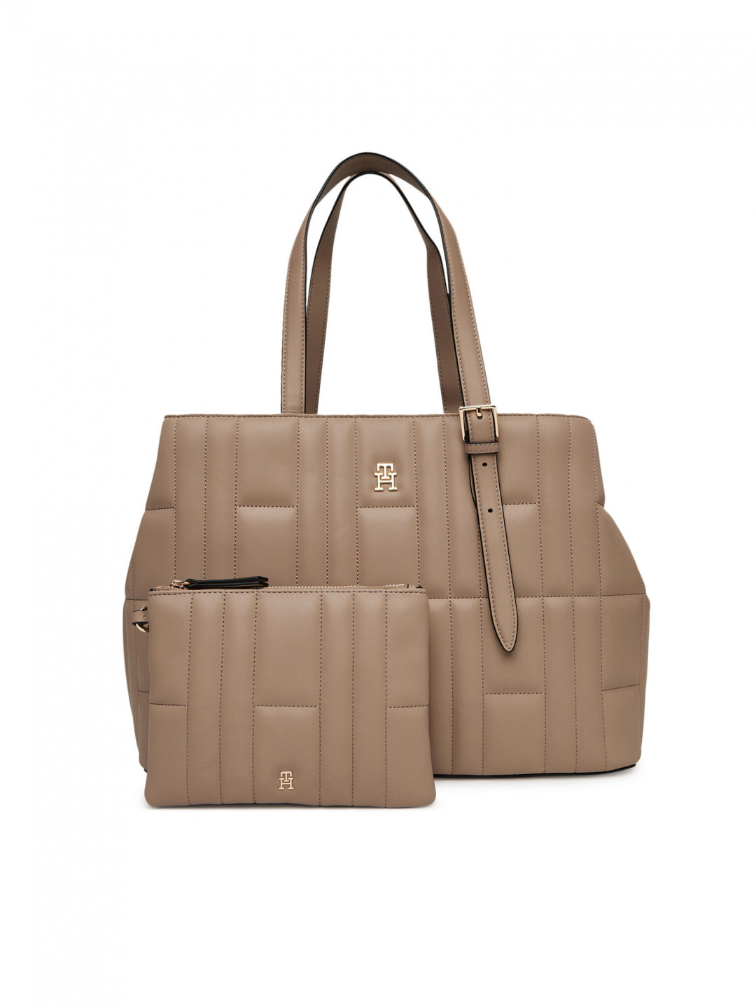Tommy Hilfiger Kabelka Th Feminine Tote AW0AW17452 Béžová